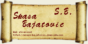 Spasa Bajatović vizit kartica